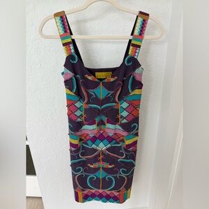 Nicole Miller Silk Blend Form Fitting Dress